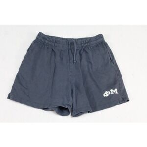 University Men Black Sweat Shorts Phi Mu Sorority Casual Size Large